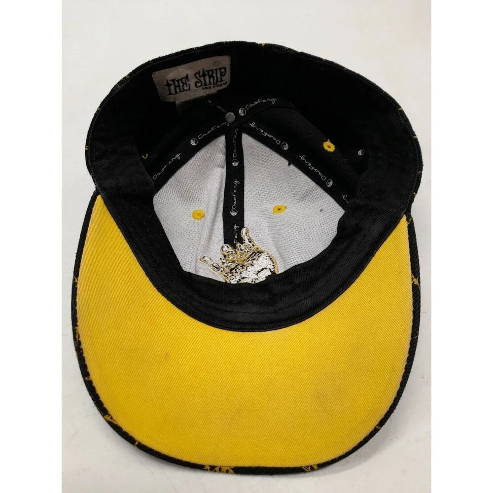 The Strip Las Vegas For Lakers Cap Hat Skulls Crown Dominoes black Yellow
